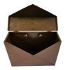 Spacious Envelope Shaped Wall Mount Iron Mail Box; Copper Finish