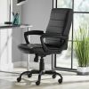 Bonded leather mid-back manager office chair in various finishes