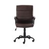 Bonded leather mid-back manager office chair in various finishes