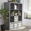 12 Cube Organizer; Grey; Natural; Rustic Grey; Tobacco Oak; White Texture