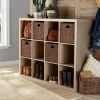 12 Cube Organizer; Grey; Natural; Rustic Grey; Tobacco Oak; White Texture