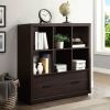 6 cube storage bookcase organizer with drawers in various finishes