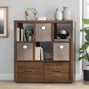 6 cube storage bookcase organizer with drawers in various finishes