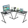 59 Inches L-Shaped Corner Desk Computer Table for Home Office Study Workstation