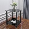 1-Piece Side Table ;  2-Tier Space End Table ; Modern Night Stand;  Sofa table;  Side Table with Storage Shelve