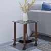 1-Piece Side Table ;  2-Tier Space End Table ; Modern Night Stand;  Sofa table;  Side Table with Storage Shelve