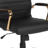 High Back Leather Soft Executive Swivel Office Chair with Frame and Armrests; Various Options