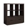 6 cube storage bookcase organizer with drawers in various finishes