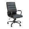 High Back Leather Soft Executive Swivel Office Chair with Frame and Armrests; Various Options