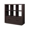 6 cube storage bookcase organizer with drawers in various finishes