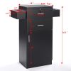 3-Layer Beauty Salon Storage Cabinet Hairdressing Tool Styling Station w/ 6 Hair Dryer Holders;  2 Drawers and 1 Cabinet