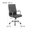 High Back Leather Soft Executive Swivel Office Chair with Frame and Armrests; Various Options