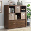 6 cube storage bookcase organizer with drawers in various finishes