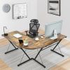 59 Inches L-Shaped Corner Desk Computer Table for Home Office Study Workstation