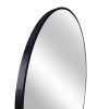 SDKOA Large Round Mirror 32 Inch with Black Aluminum Frame for Wall Decor, Bathroom Big Circle Mirror Modern Style Wall Hanging for Bedroom, Living Ro