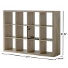 12 Cube Organizer; Grey; Natural; Rustic Grey; Tobacco Oak; White Texture