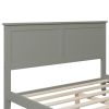 Modern White Solid Wood Full Platform Bed