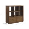 6 cube storage bookcase organizer with drawers in various finishes