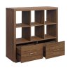 6 cube storage bookcase organizer with drawers in various finishes