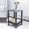 1-Piece Side Table ;  2-Tier Space End Table ; Modern Night Stand;  Sofa table;  Side Table with Storage Shelve