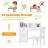 Kids Wooden Writing Furniture Set with Drawer and Storage Cabinet