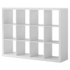 12 Cube Organizer; Grey; Natural; Rustic Grey; Tobacco Oak; White Texture