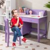 Kids Wooden Writing Furniture Set with Drawer and Storage Cabinet