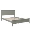 Modern White Solid Wood Full Platform Bed