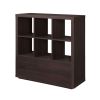 6 cube storage bookcase organizer with drawers in various finishes