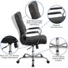 High Back Leather Soft Executive Swivel Office Chair with Frame and Armrests; Various Options