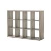 12 Cube Organizer; Grey; Natural; Rustic Grey; Tobacco Oak; White Texture