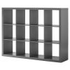 12 Cube Organizer; Grey; Natural; Rustic Grey; Tobacco Oak; White Texture