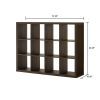 12 Cube Organizer; Grey; Natural; Rustic Grey; Tobacco Oak; White Texture