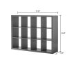 12 Cube Organizer; Grey; Natural; Rustic Grey; Tobacco Oak; White Texture