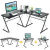 59 Inches L-Shaped Corner Desk Computer Table for Home Office Study Workstation