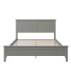 Modern White Solid Wood Full Platform Bed