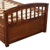 Twin Size Platform Storage Bed Solid Wood Bed with 6 Drawers