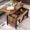 Modern furniture hidden compartment and lift tablet table