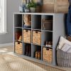 12 Cube Organizer; Grey; Natural; Rustic Grey; Tobacco Oak; White Texture