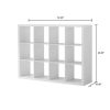 12 Cube Organizer; Grey; Natural; Rustic Grey; Tobacco Oak; White Texture