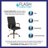 High Back Leather Soft Executive Swivel Office Chair with Frame and Armrests; Various Options