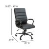 High Back Leather Soft Executive Swivel Office Chair with Frame and Armrests; Various Options