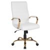 High Back Leather Soft Executive Swivel Office Chair with Frame and Armrests; Various Options