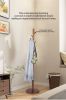 Wooden Tree Coat Rack Stand;  8 Hooks - Super Easy Assembly NO Tools Required - 3 Adjustable Sizes Free Standing Coat Rack;  Hallway/Entryway Coat Han