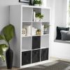 12 Cube Organizer; Grey; Natural; Rustic Grey; Tobacco Oak; White Texture