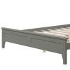 Modern White Solid Wood Full Platform Bed