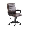 Bonded leather mid-back manager office chair in various finishes