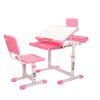 Kids Desks, Height Adjustable Children Desk and Chair Set,Childs School Student Sturdy Table,Bookstand Pink XH