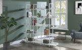 [VIDEO] 5 Tier Bookcase Home Office Open Bookshelf, Vintage Industrial Style Shelf with Metal Frame, MDF Board