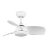 28 In Intergrated LED Ceiling Fan Lighting with White /Black  ABS Blade